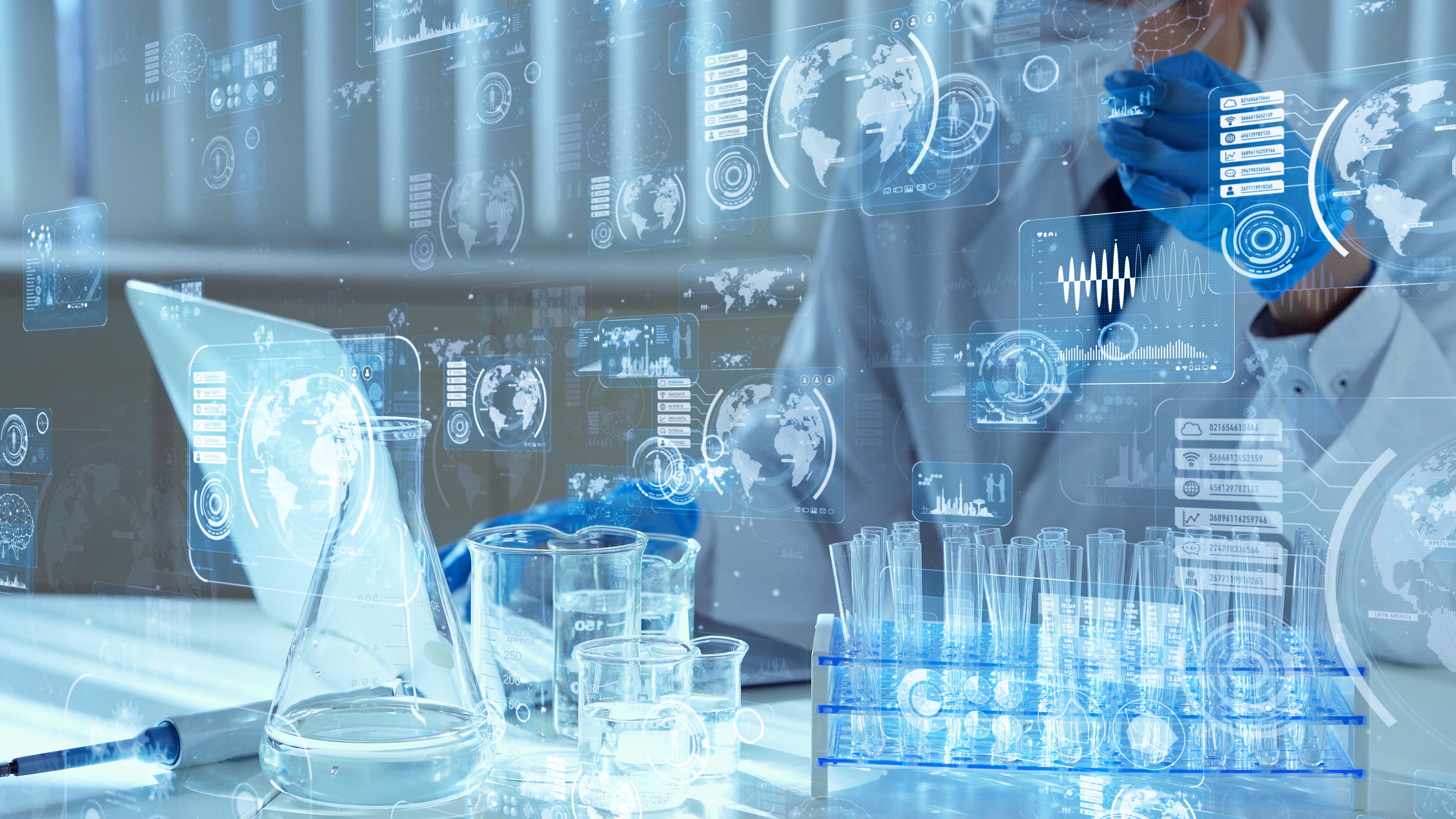 Laboratory technician at work
